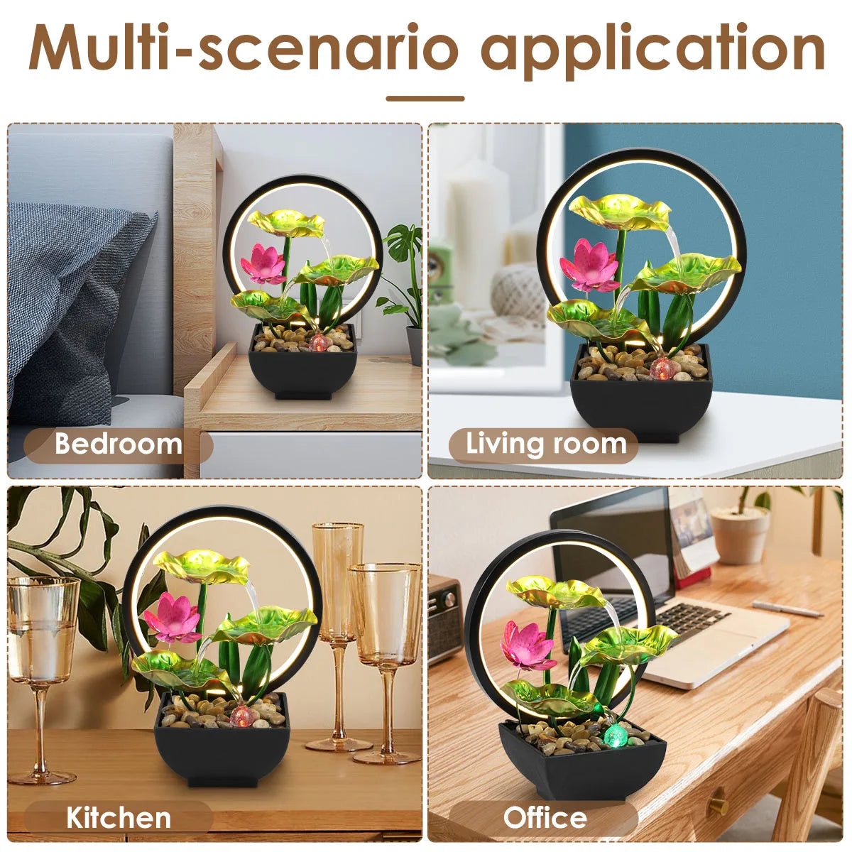 Tabletop Waterfall Fountain Decor