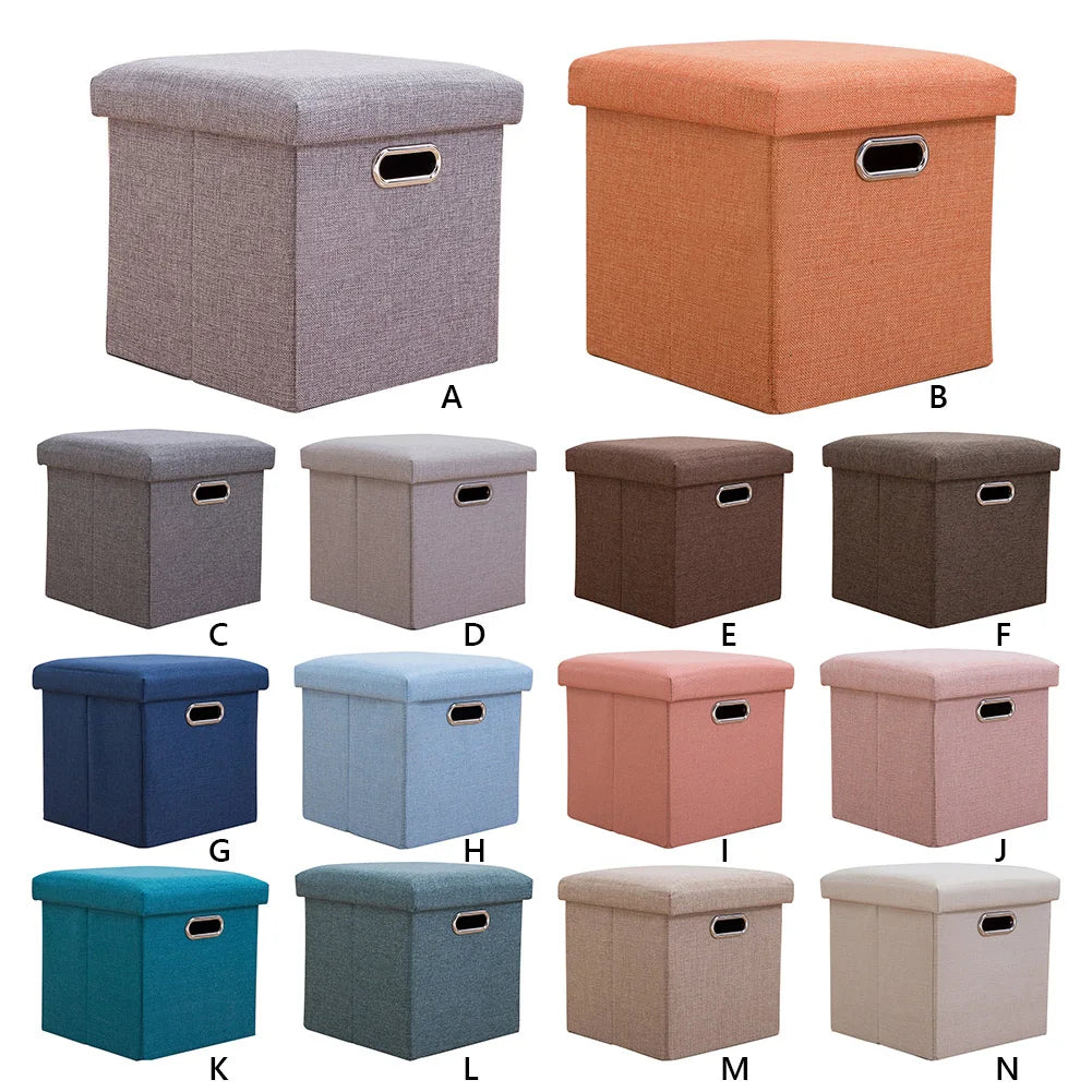 Folding Storage Ottoman Cube