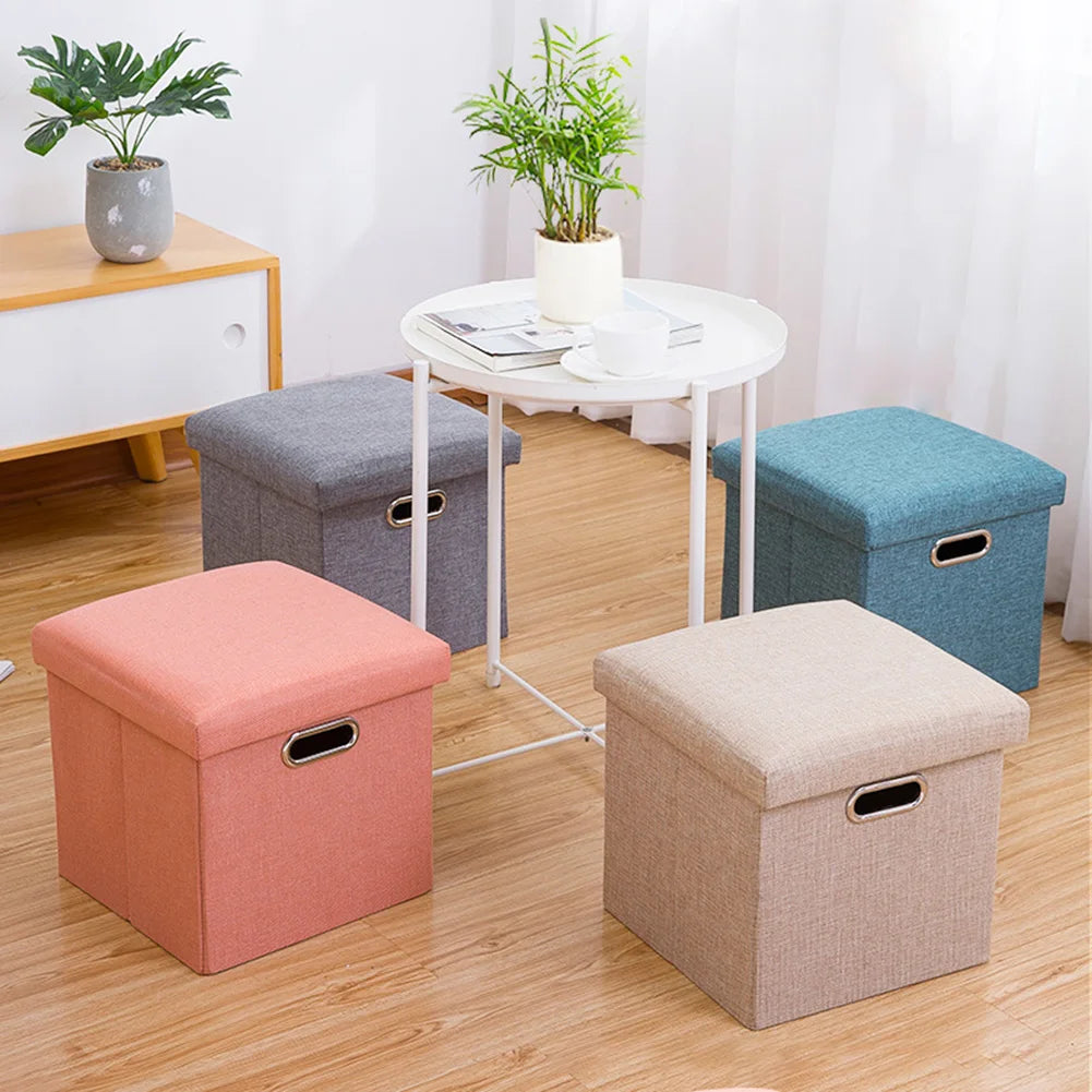 Folding Storage Ottoman Cube