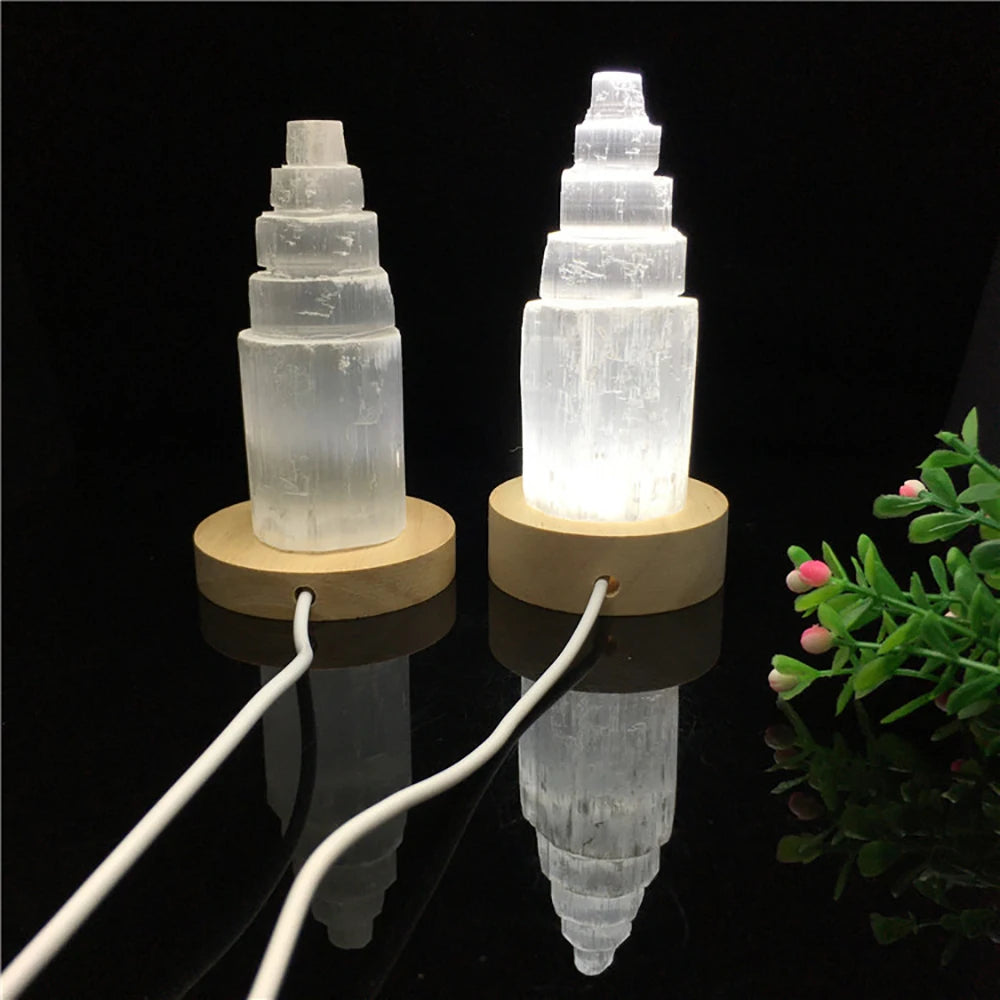 White Selenite Crystal Tower