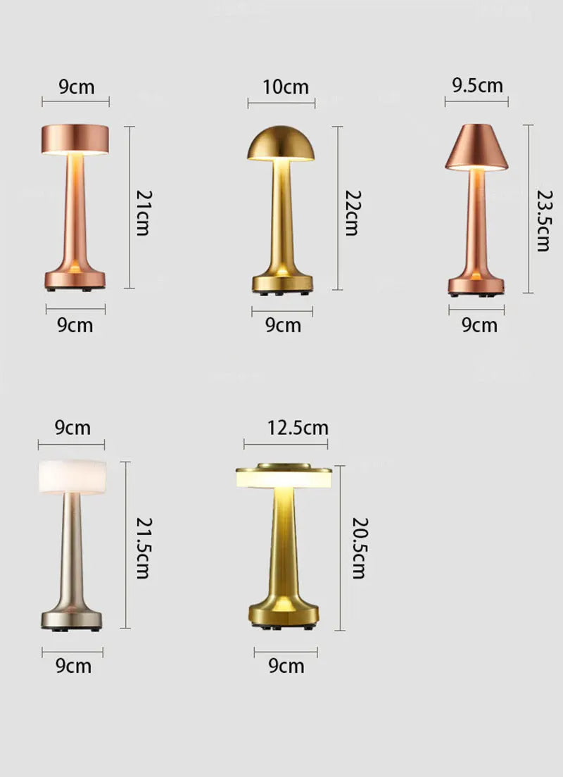 Retro Metal Touch Table Lamp