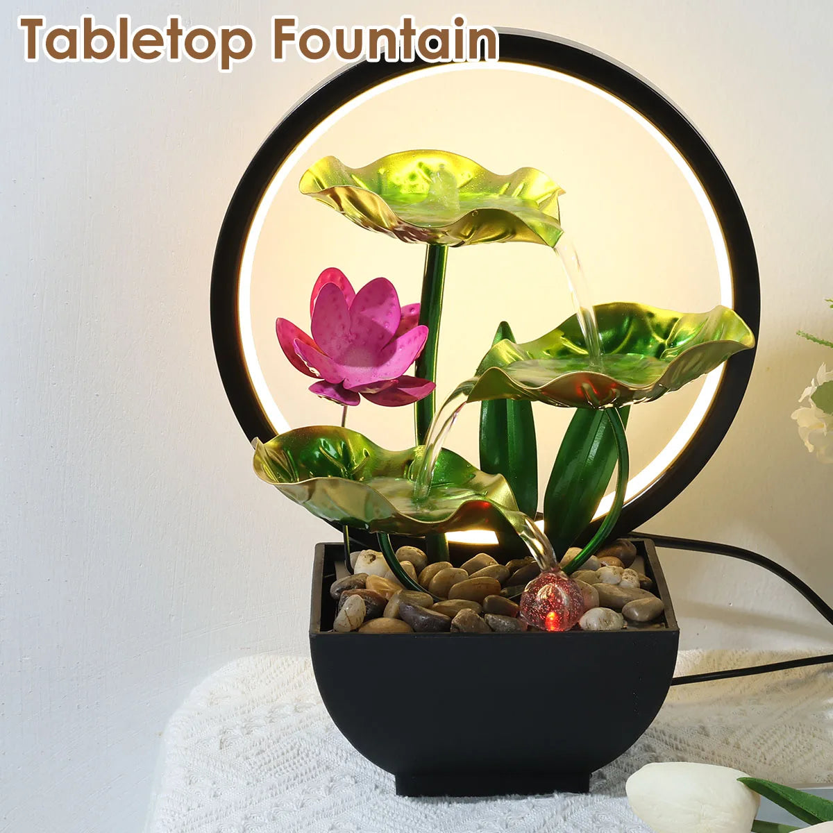 Tabletop Waterfall Fountain Decor