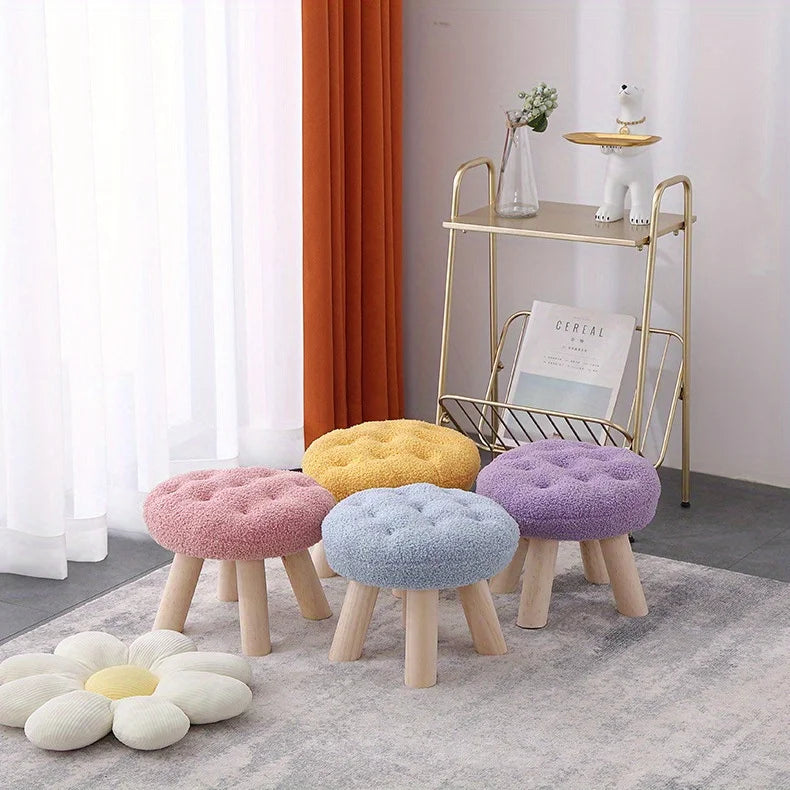 Flower Round Foot Stool