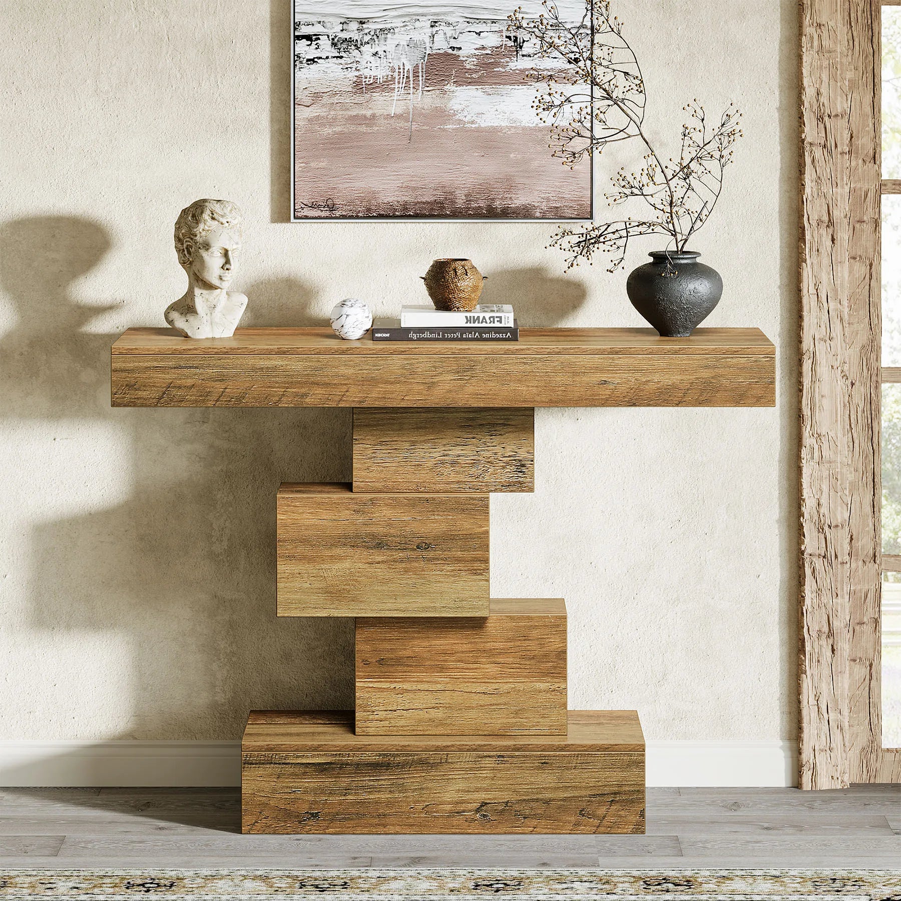 Farmhouse Wood Console Table