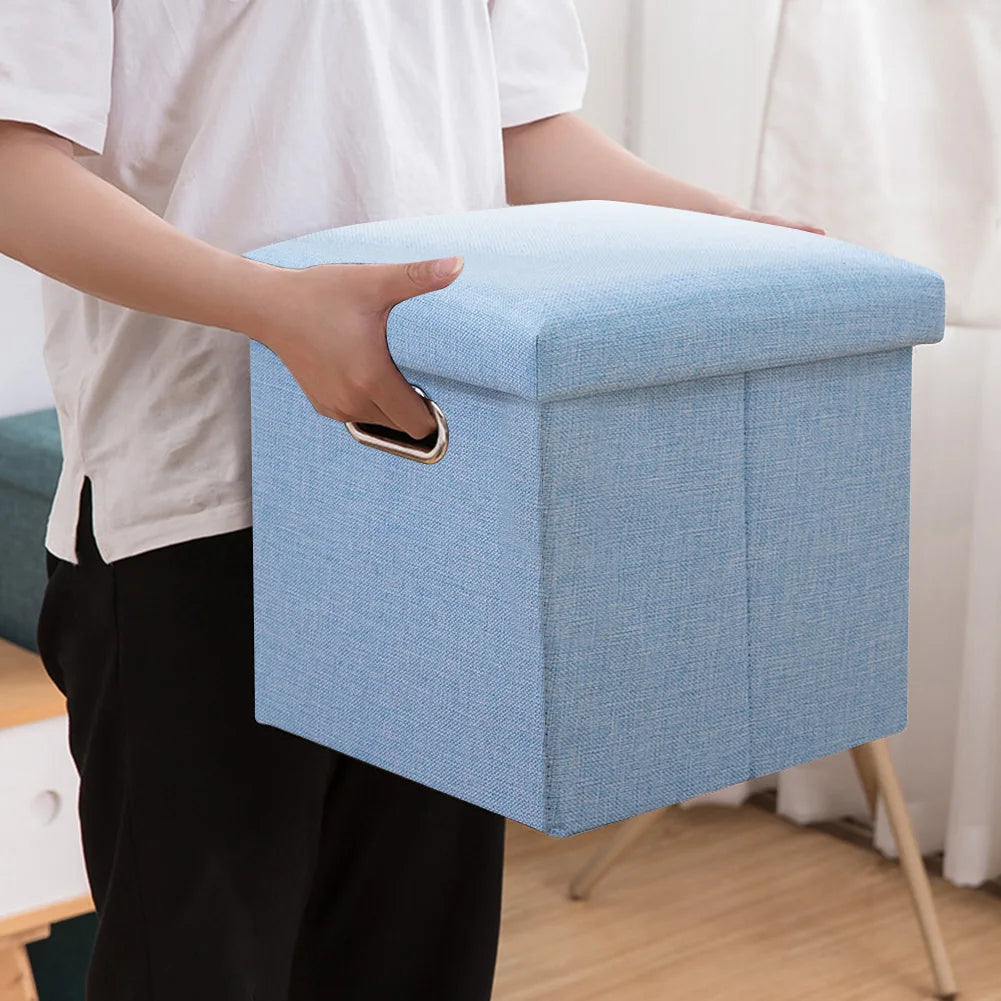 Folding Storage Ottoman Cube