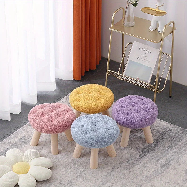 Flower Round Foot Stool