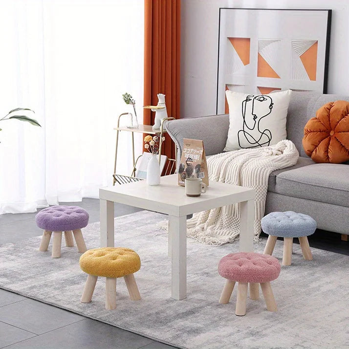 Flower Round Foot Stool