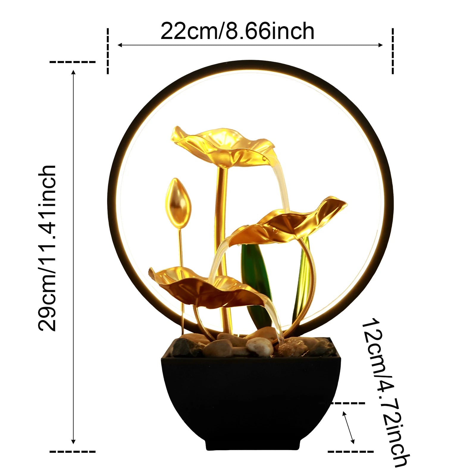 Tabletop Waterfall Fountain Decor