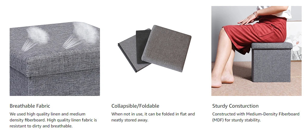 Multifunctional Folding Storage Stool