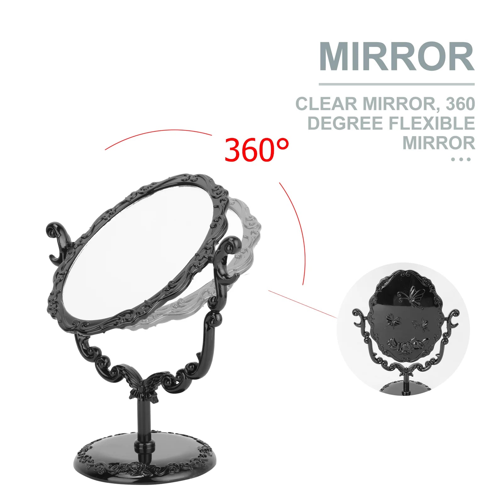Vintage Rotatable Desktop Mirror