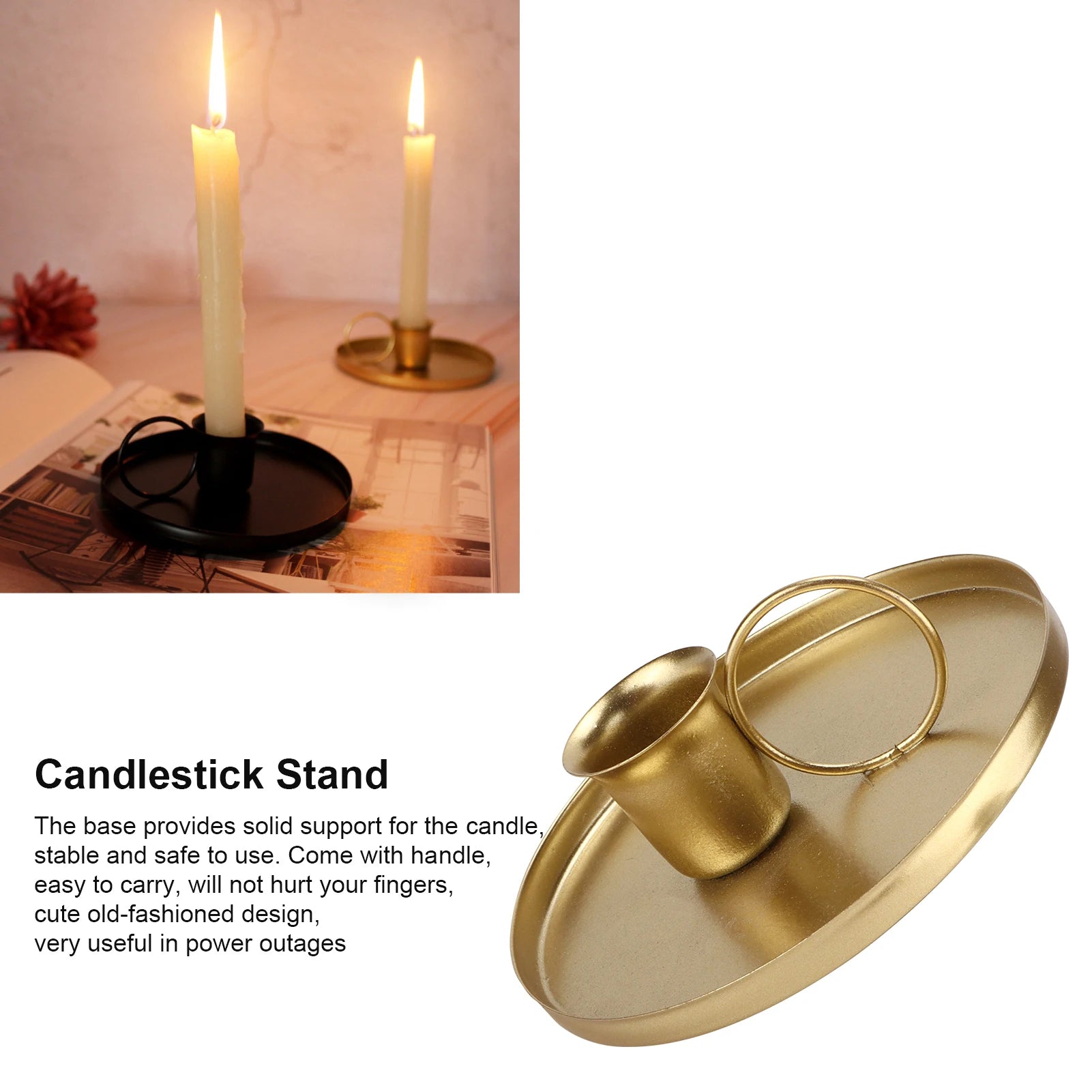 Retro Wrought Iron Candle Holder