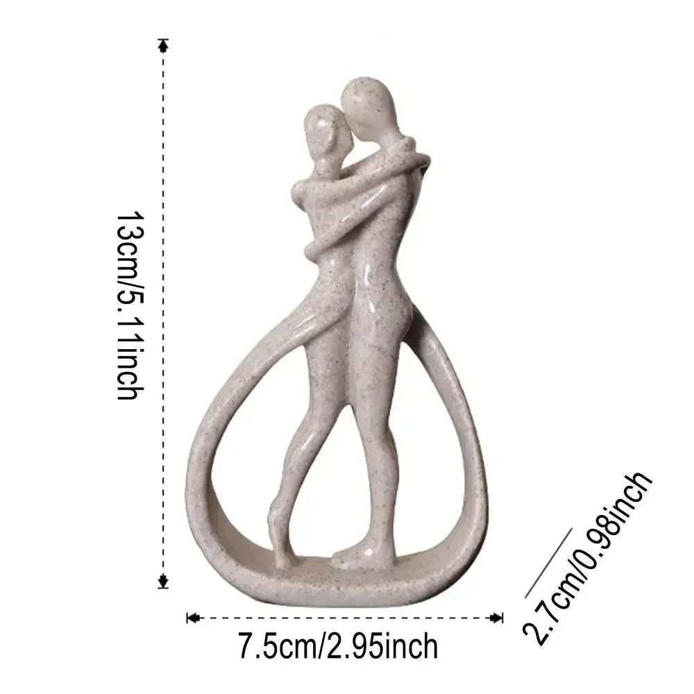 Contemporary Abstract Embrace Sculpture
