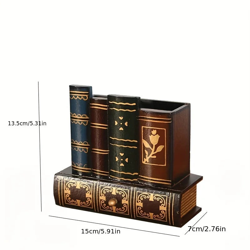 Vintage Wooden Pen Holder