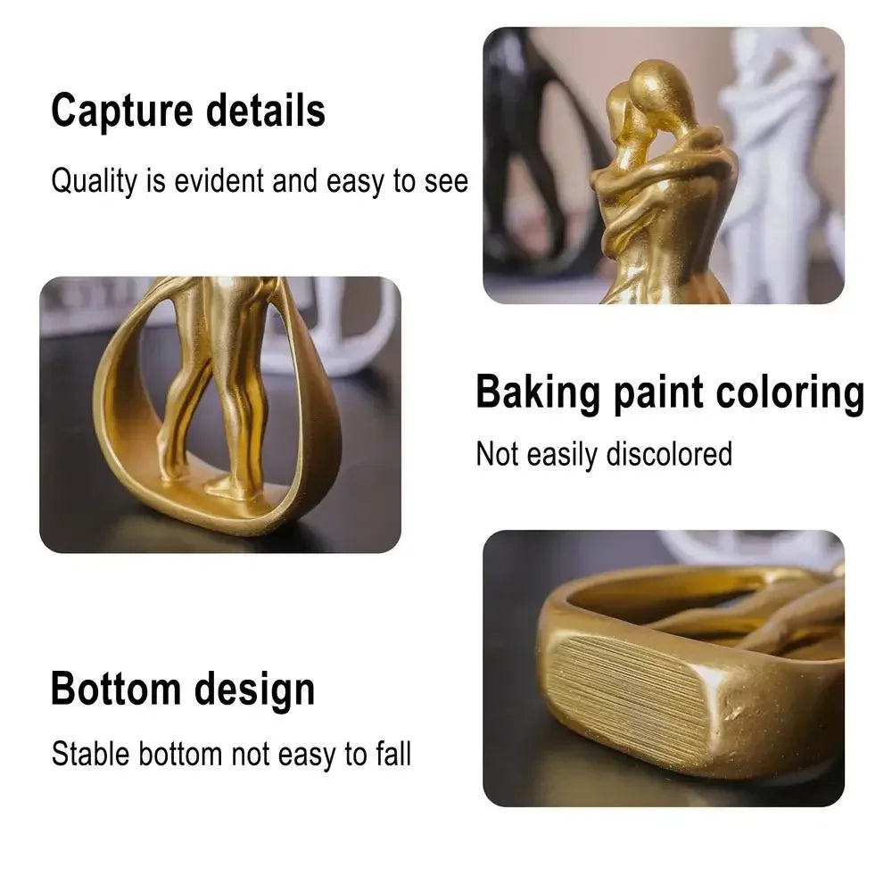 Contemporary Abstract Embrace Sculpture