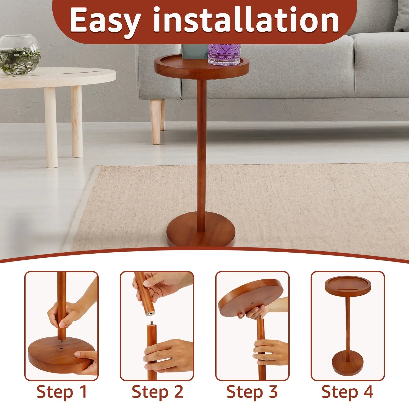 Round Wooden Coffee Table