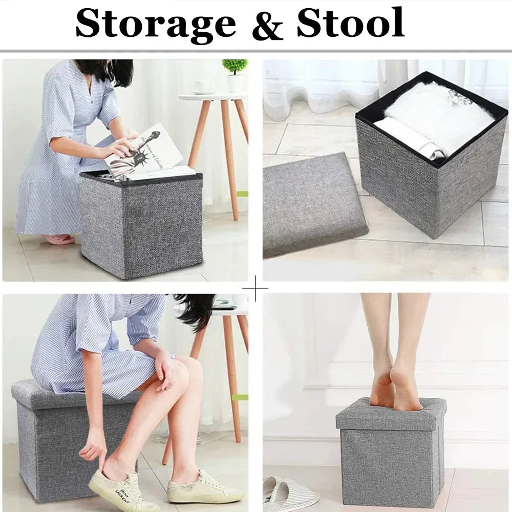 Multifunctional Folding Storage Stool