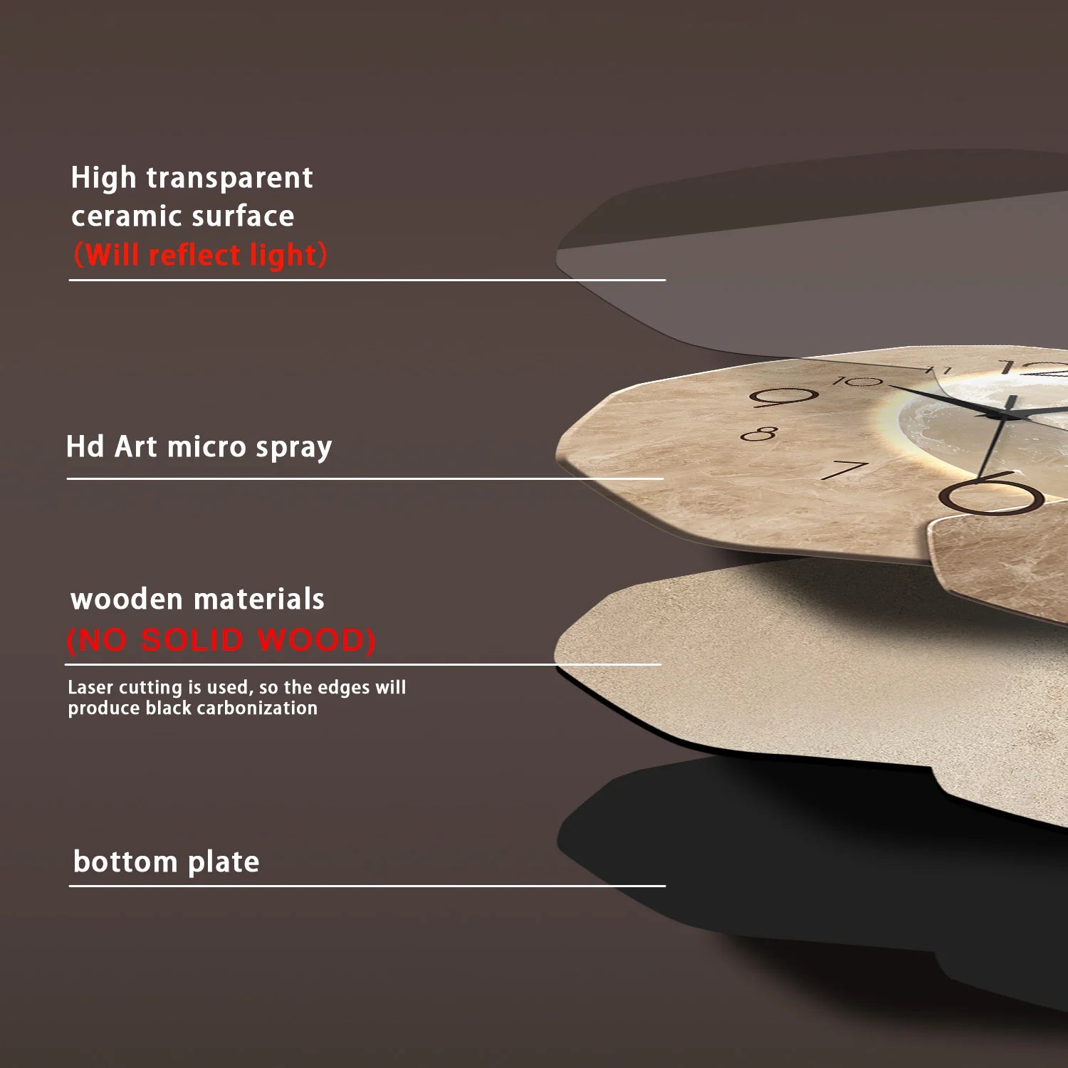 Modern Moon Wall Clock