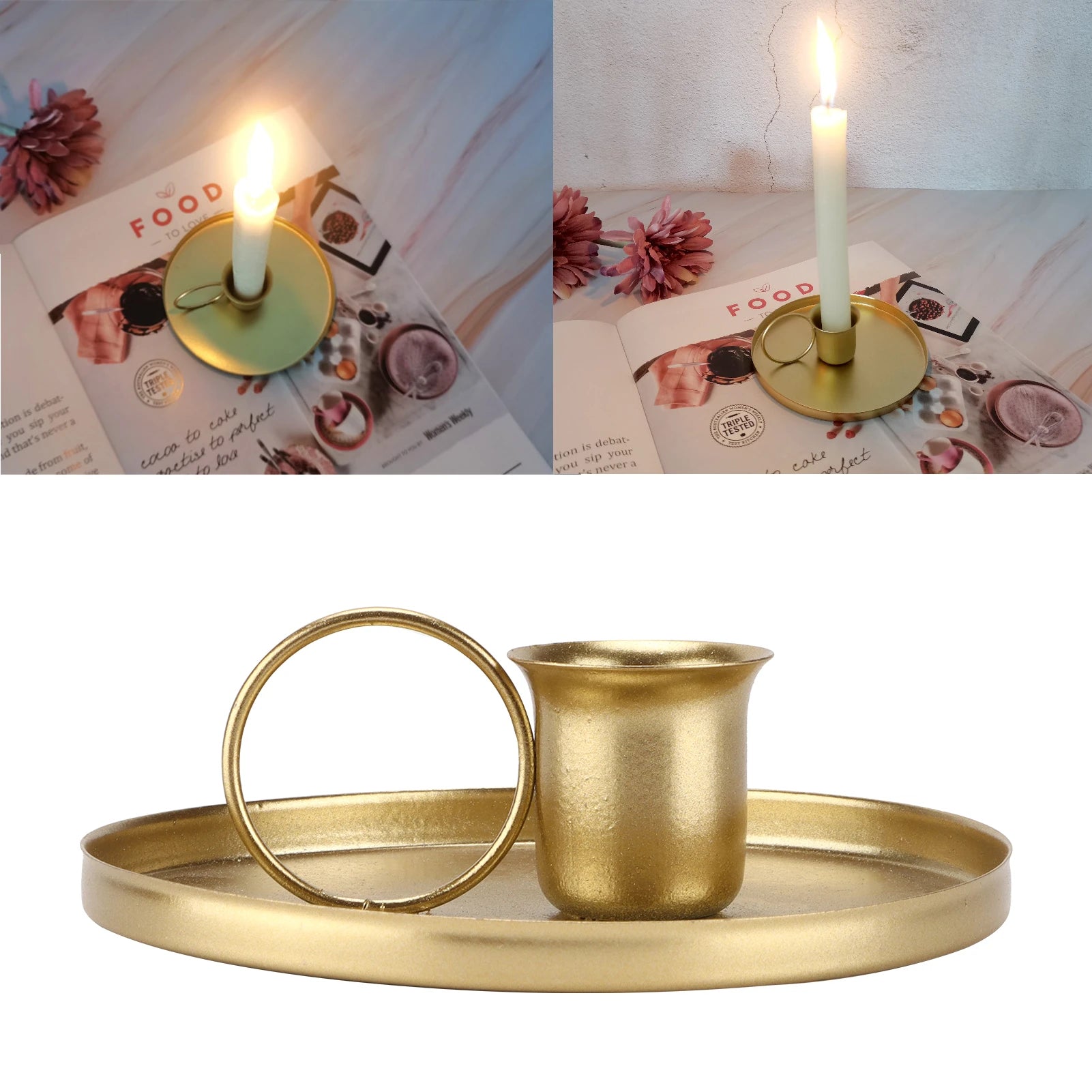 Retro Wrought Iron Candle Holder