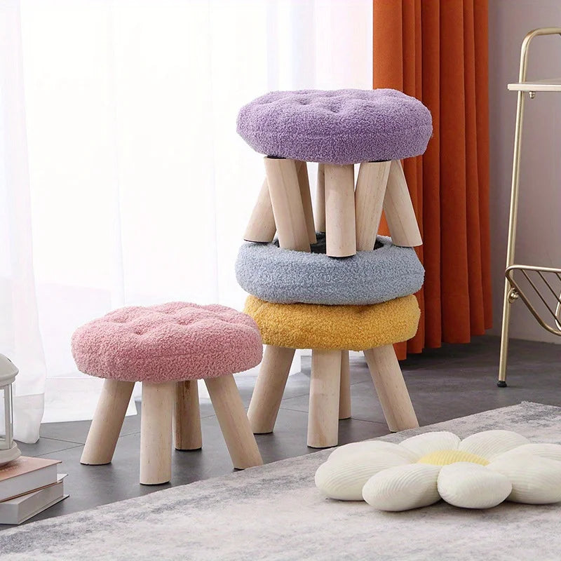 Flower Round Foot Stool