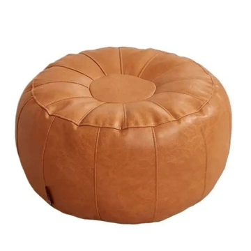 PU Leather Storage Pouf