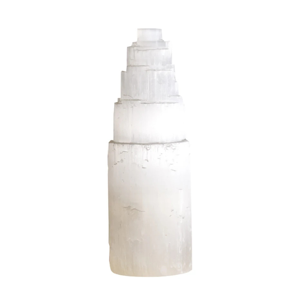 White Selenite Crystal Tower